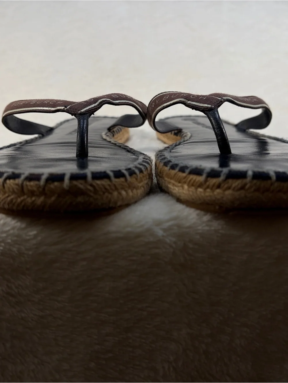 Tory Burch Ribbon Thong Espadrille  Sandals‎ Size 9